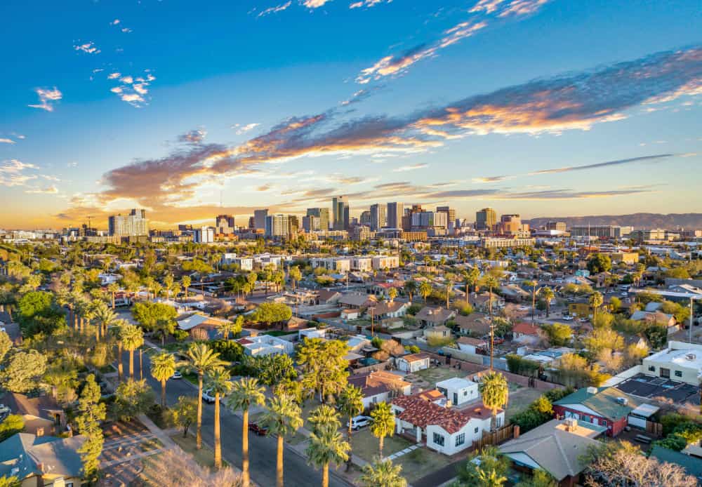 Phoenix Neighborhood aerial view